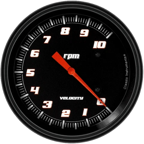 Velocity Black 4 5_8_ Tachometer VS71BBLF